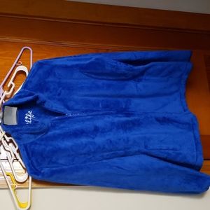 Blue zip up fleece sweatshirt